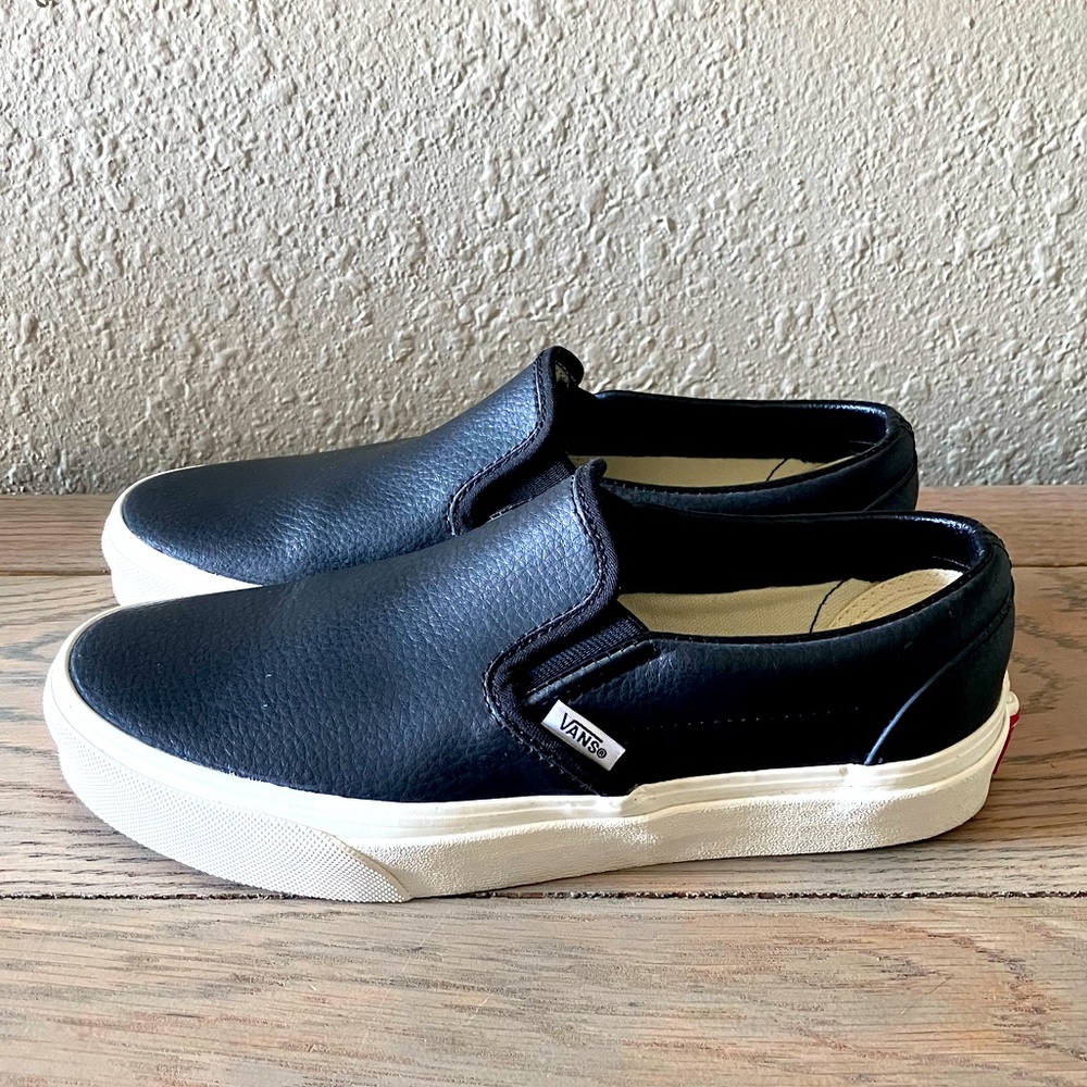 Vans Leather Slip Ons